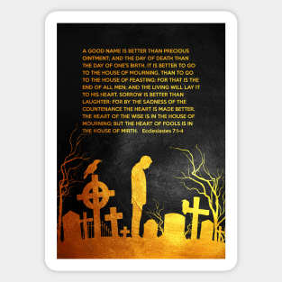 Ecclesiastes 7:1-4 Bible Verse Wall Art Sticker